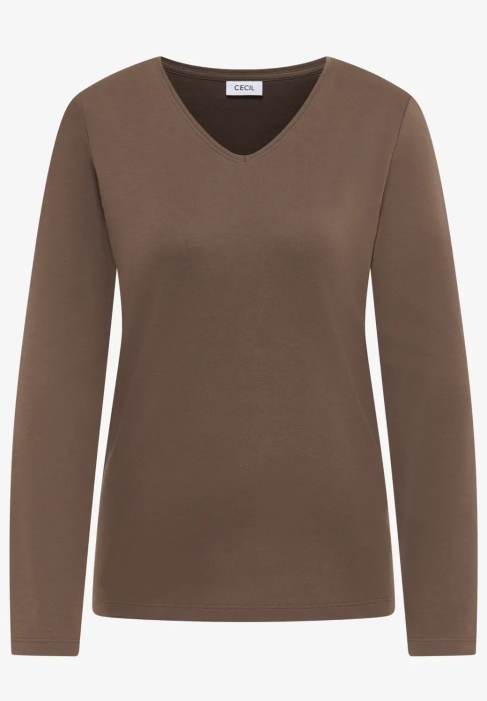 V-Neck Langarmshirt