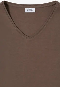 V-Neck Langarmshirt