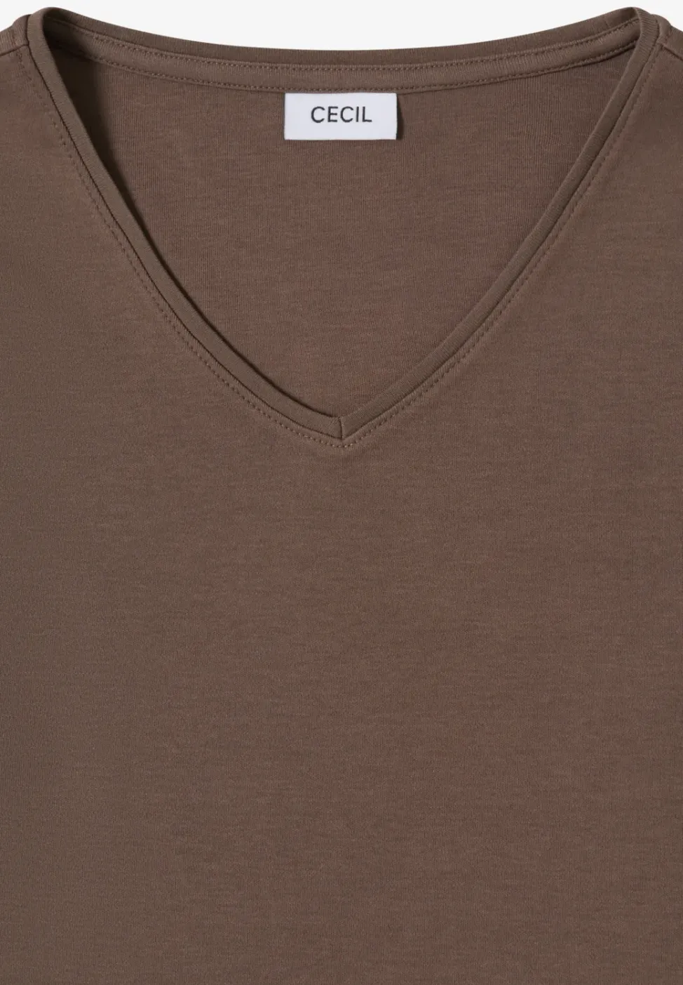 V-Neck Langarmshirt