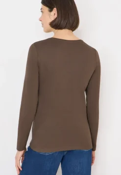 V-Neck Langarmshirt