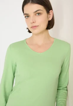V-Neck Langarmshirt