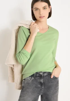 V-Neck Langarmshirt