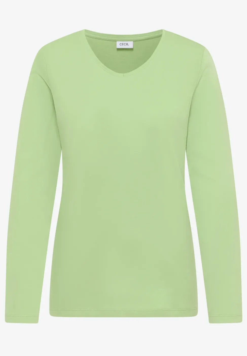 V-Neck Langarmshirt