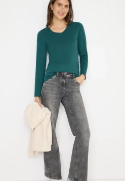 V-Neck Langarmshirt
