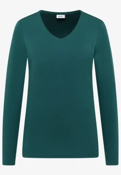 V-Neck Langarmshirt