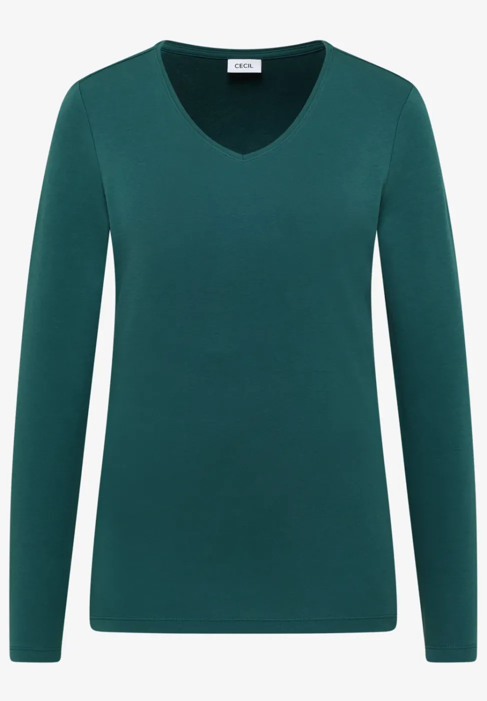 V-Neck Langarmshirt