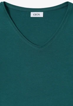V-Neck Langarmshirt