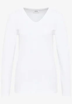 V-Neck Langarmshirt
