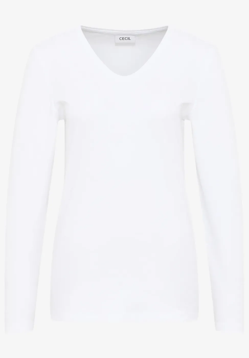 V-Neck Langarmshirt