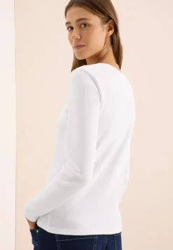 V-Neck Langarmshirt