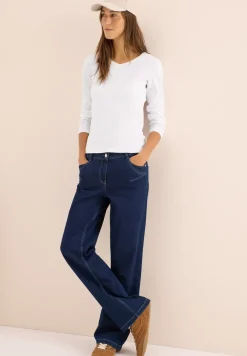 V-Neck Langarmshirt