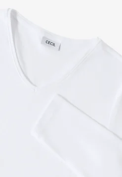 V-Neck Langarmshirt