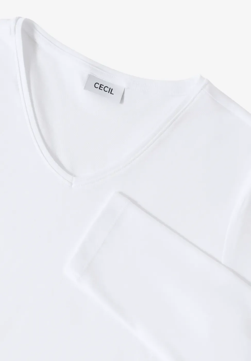 V-Neck Langarmshirt
