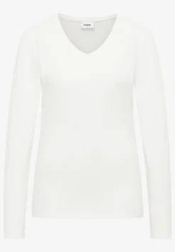 V-Neck Langarmshirt