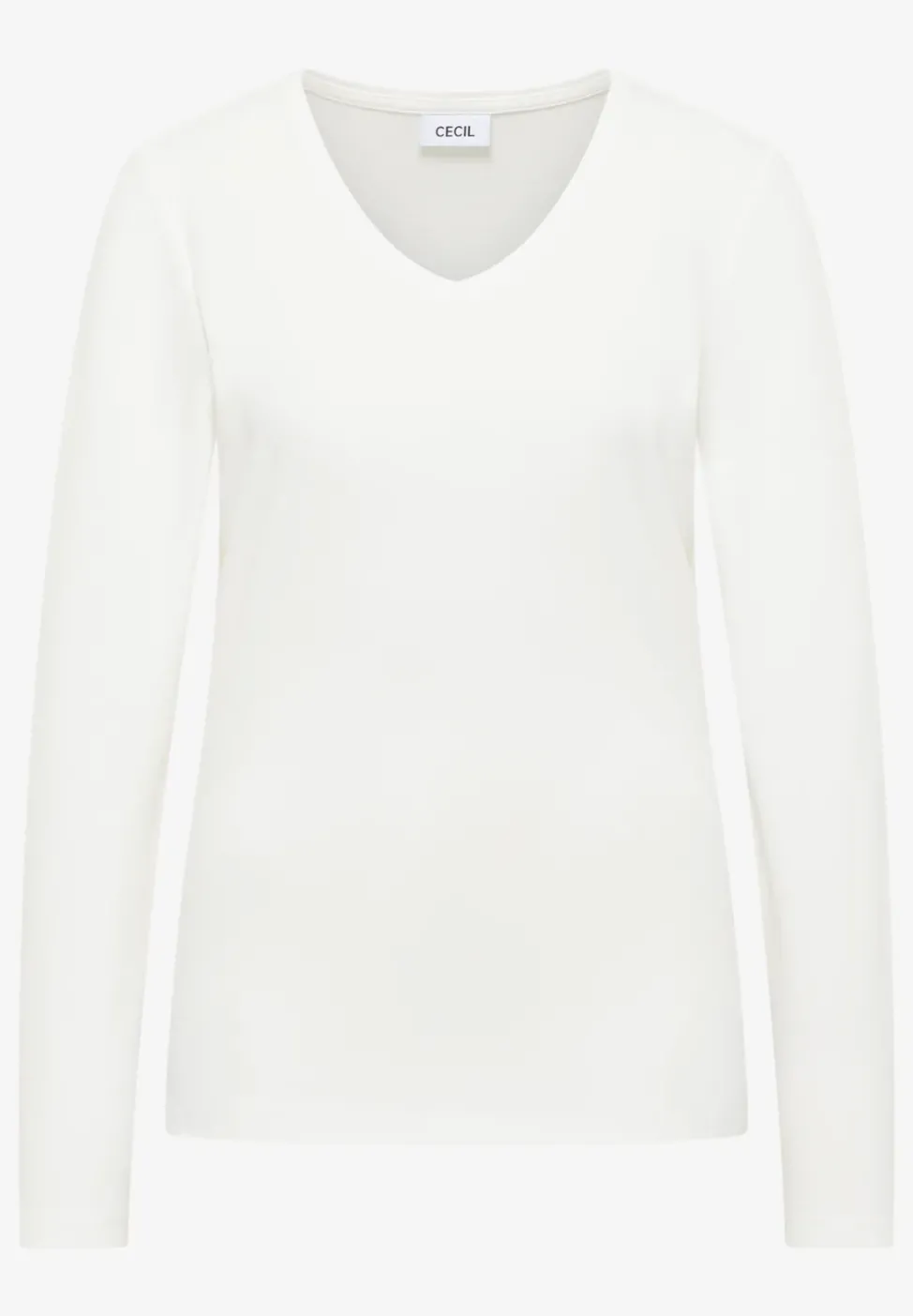 V-Neck Langarmshirt