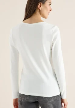 V-Neck Langarmshirt