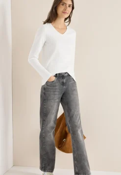 V-Neck Langarmshirt