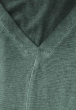 V-Neck Shirt im Washed-Look