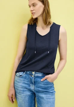 V-Neck Top mit Bändern