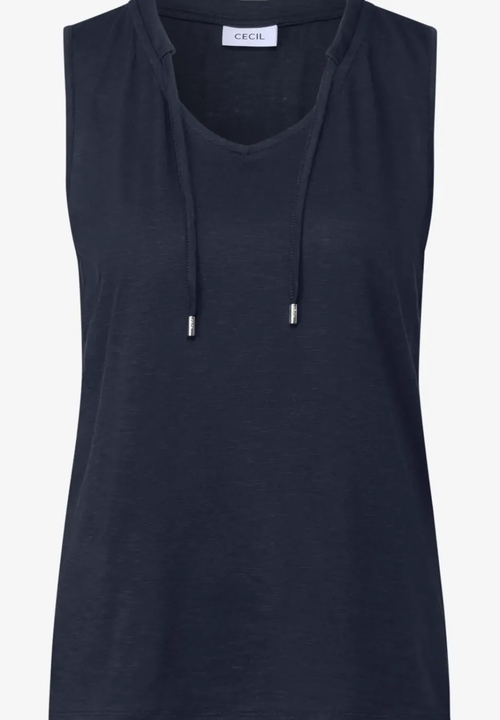 V-Neck Top mit Bändern