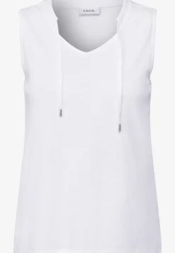 V-Neck Top mit Bändern
