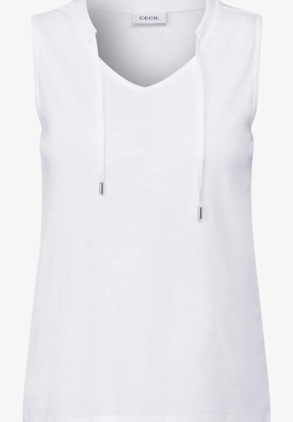 V-Neck Top mit Bändern