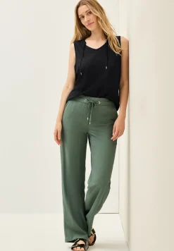 V-Neck Top mit Bändern