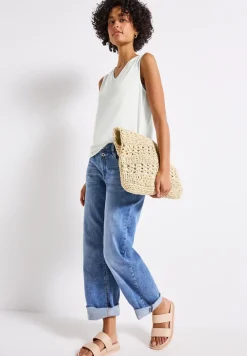 V-Neck Top mit Spitze