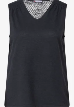 V-Neck Top mit Spitze