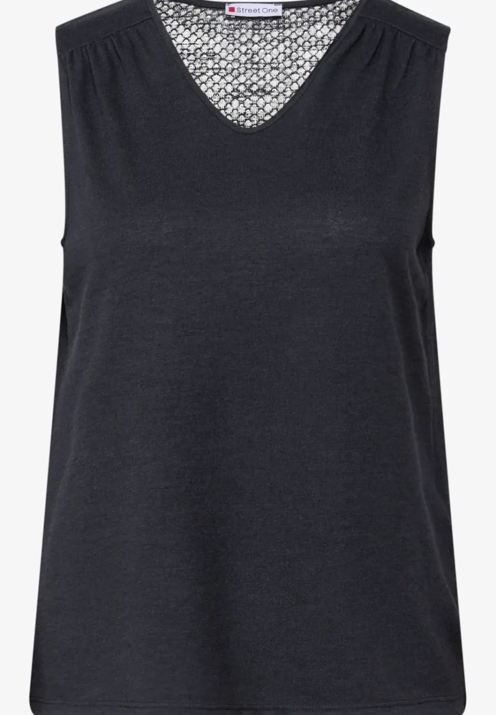 V-Neck Top mit Spitze