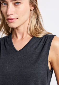 V-Neck Top mit Spitze