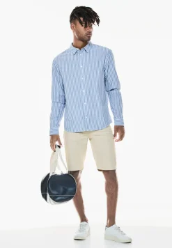 Washed-Look Jeans Shorts