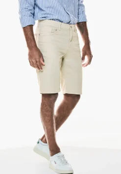 Washed-Look Jeans Shorts