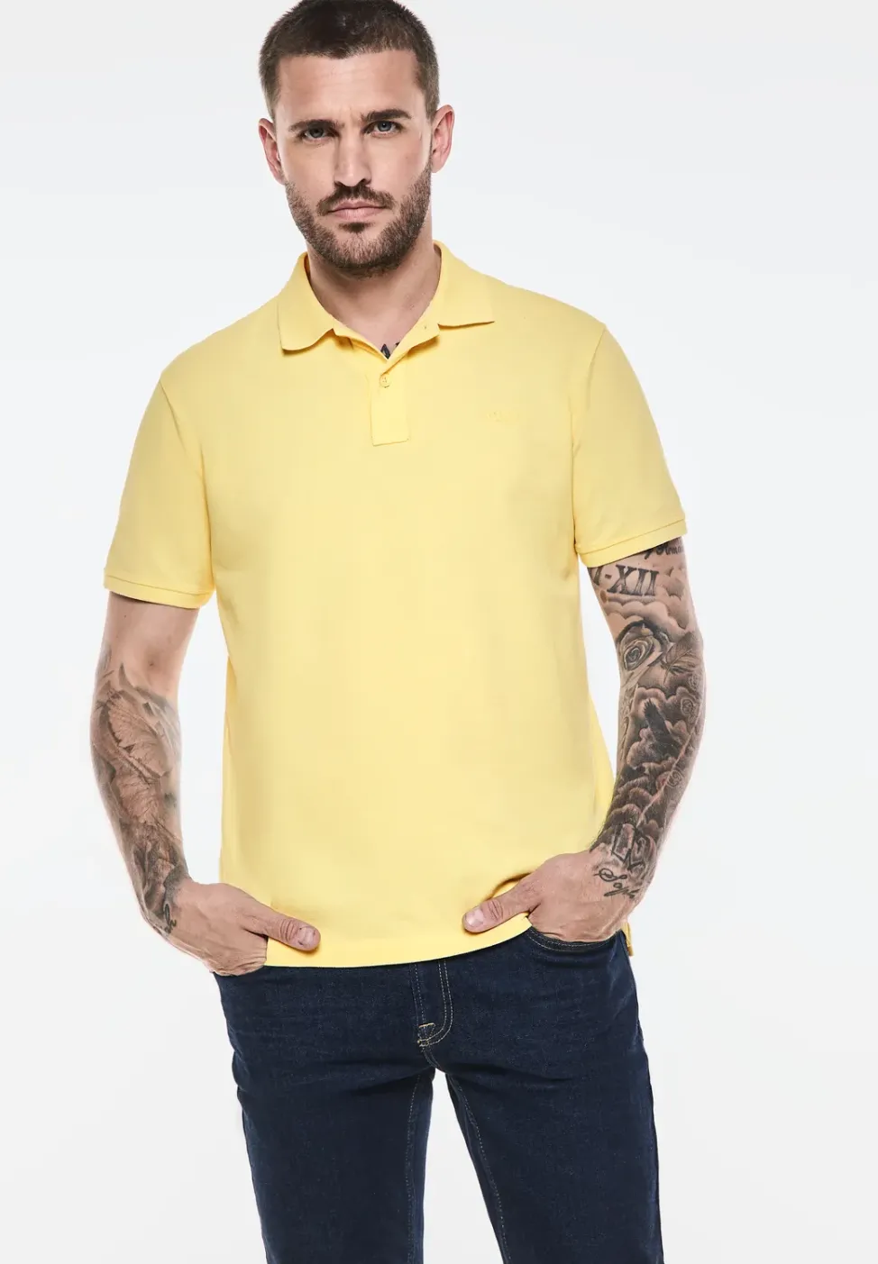 Washed-Look Poloshirt