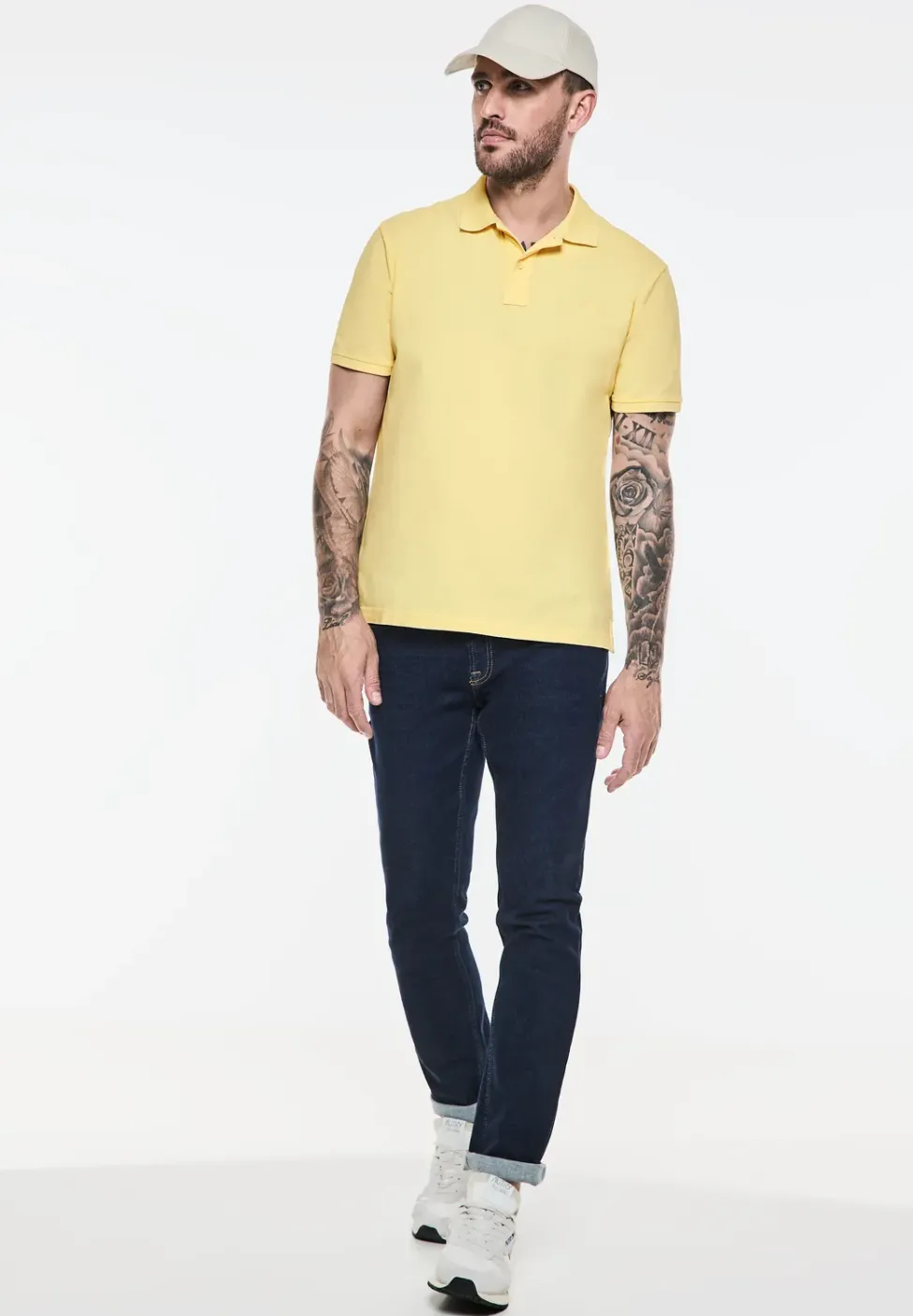 Washed-Look Poloshirt