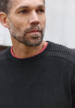 Washed-Look Strukturpullover