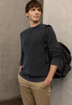 Washed-Look Strukturpullover