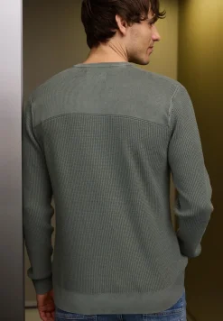 Washed-Look Strukturpullover