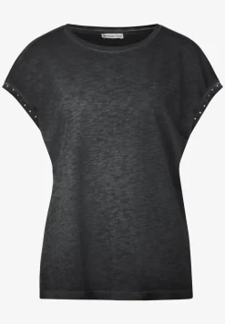 Washed Look Nieten T-Shirt