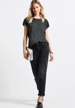 Washed Look Nieten T-Shirt