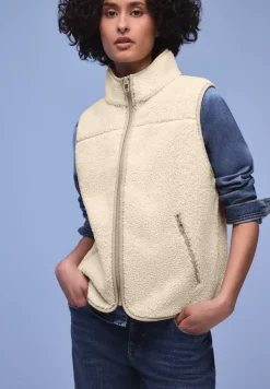 Weste aus Teddy-Material mit Zipper