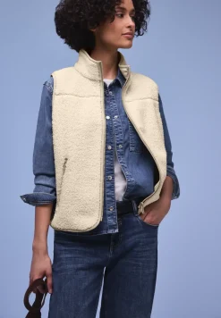 Weste aus Teddy-Material mit Zipper