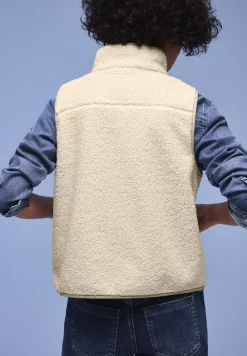 Weste aus Teddy-Material mit Zipper