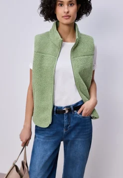 Weste aus Teddy-Material mit Zipper