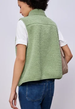 Weste aus Teddy-Material mit Zipper