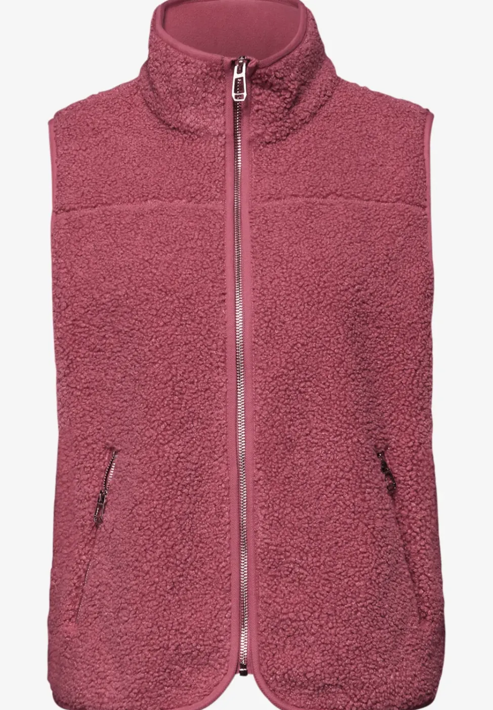 Weste aus Teddy-Material mit Zipper
