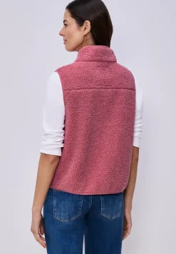 Weste aus Teddy-Material mit Zipper