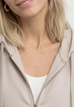 Weste im Silk-Look mit Kapuze