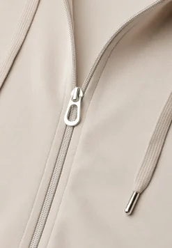 Weste im Silk-Look mit Kapuze