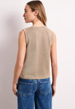 Weste im Strick-Look mit Glitzer